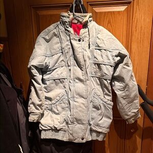 British Mist Red and Blue Denim Jacket